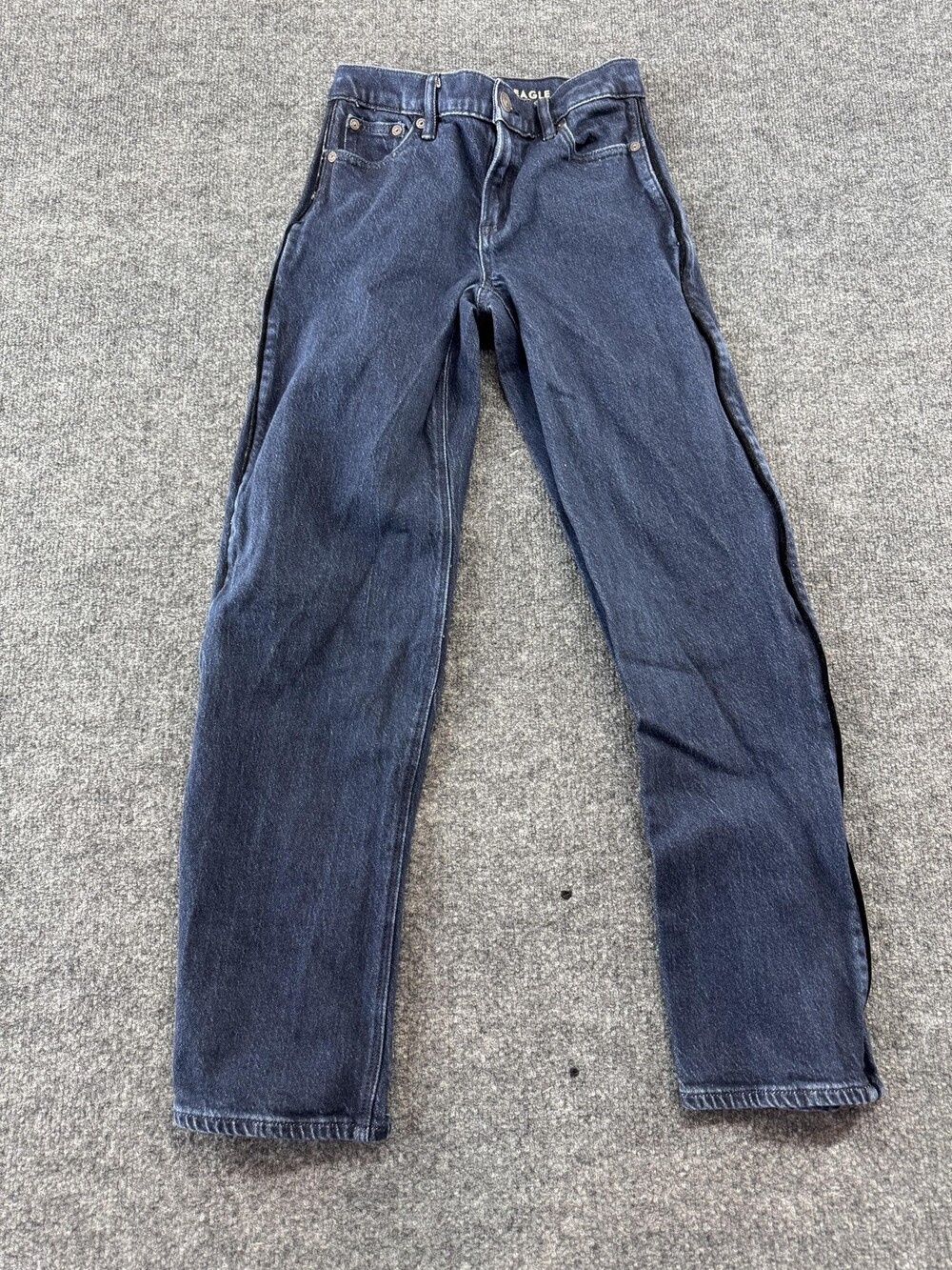 American Eagle Outfitters Jeans Womens 000 Blue Dark Wash Mid Rise Straight